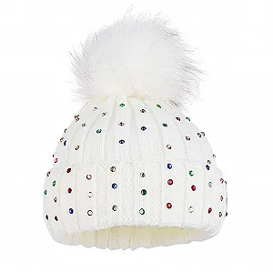 Дитяча В'язана Вовняна Шапка для Дівчаток - Фото 1