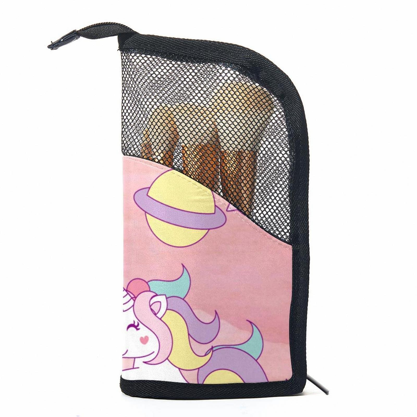 Набір кистей для макіяжу в органайзері Rosa Regenbogen-Einhorn, 12 штук, фото №1