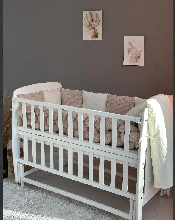 Комплект постельного белья для новорожденного и кокон Бежевый, фото №2