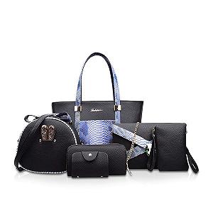 Сумка женская Nicole & Doris, набор из 6 предметов, женская сумочка, с верхними ручками, сумки через плечо, кошельки - Фото 1