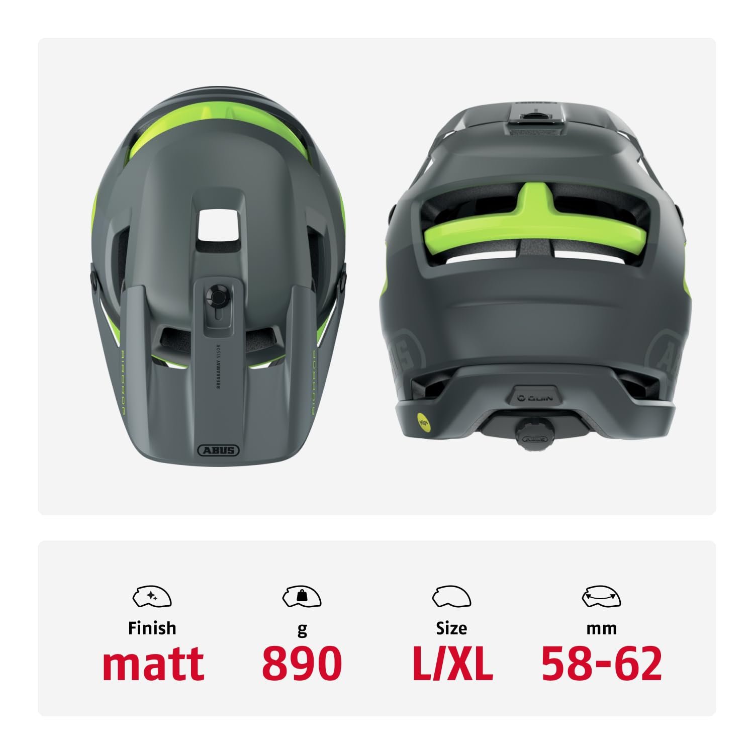 Шлем Fullface ABUS AirDrop MIPS MTB Downhill, Freeride и Enduro, фото №3