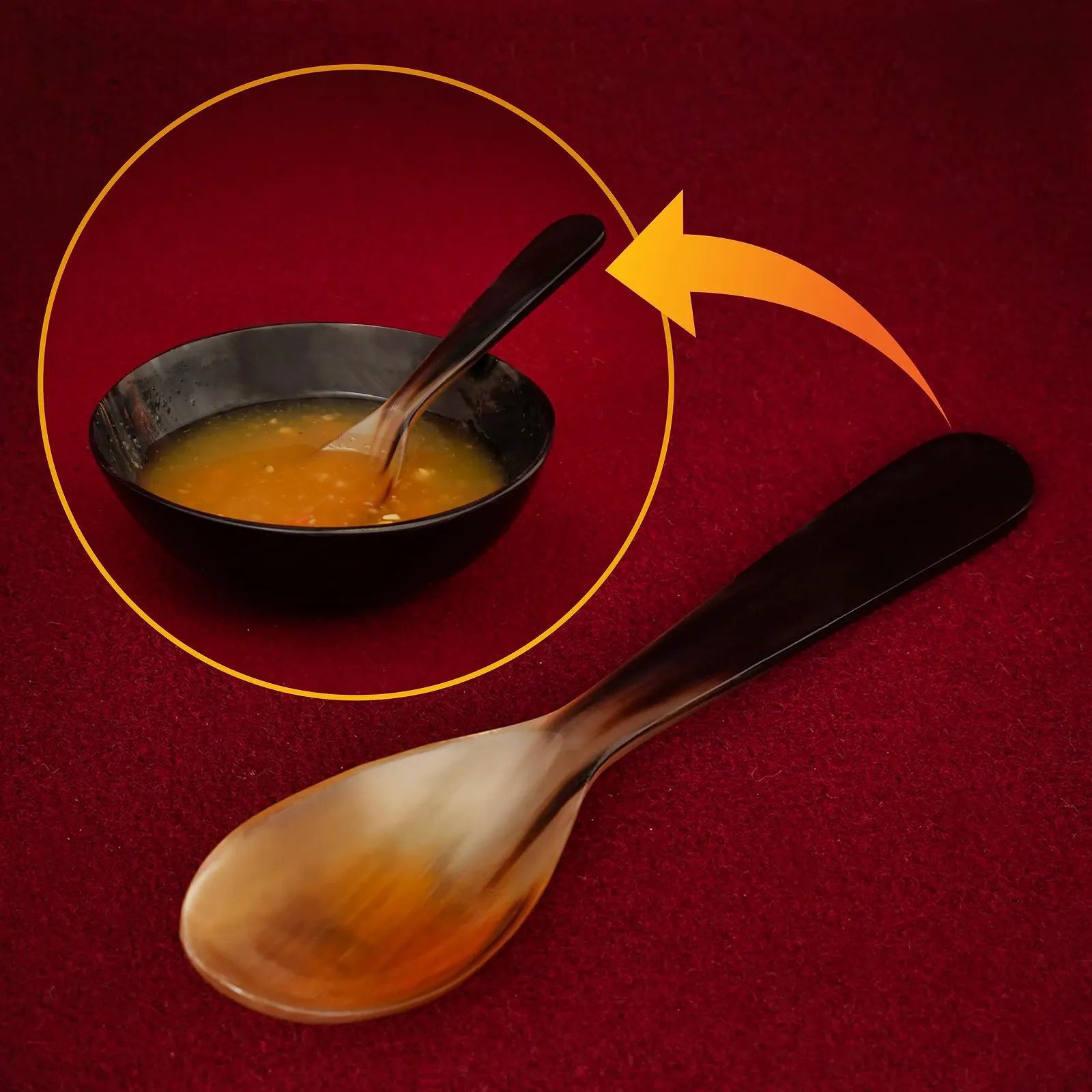 Ложка Mythrojan з рогу буйвола 4 шт, фото №3