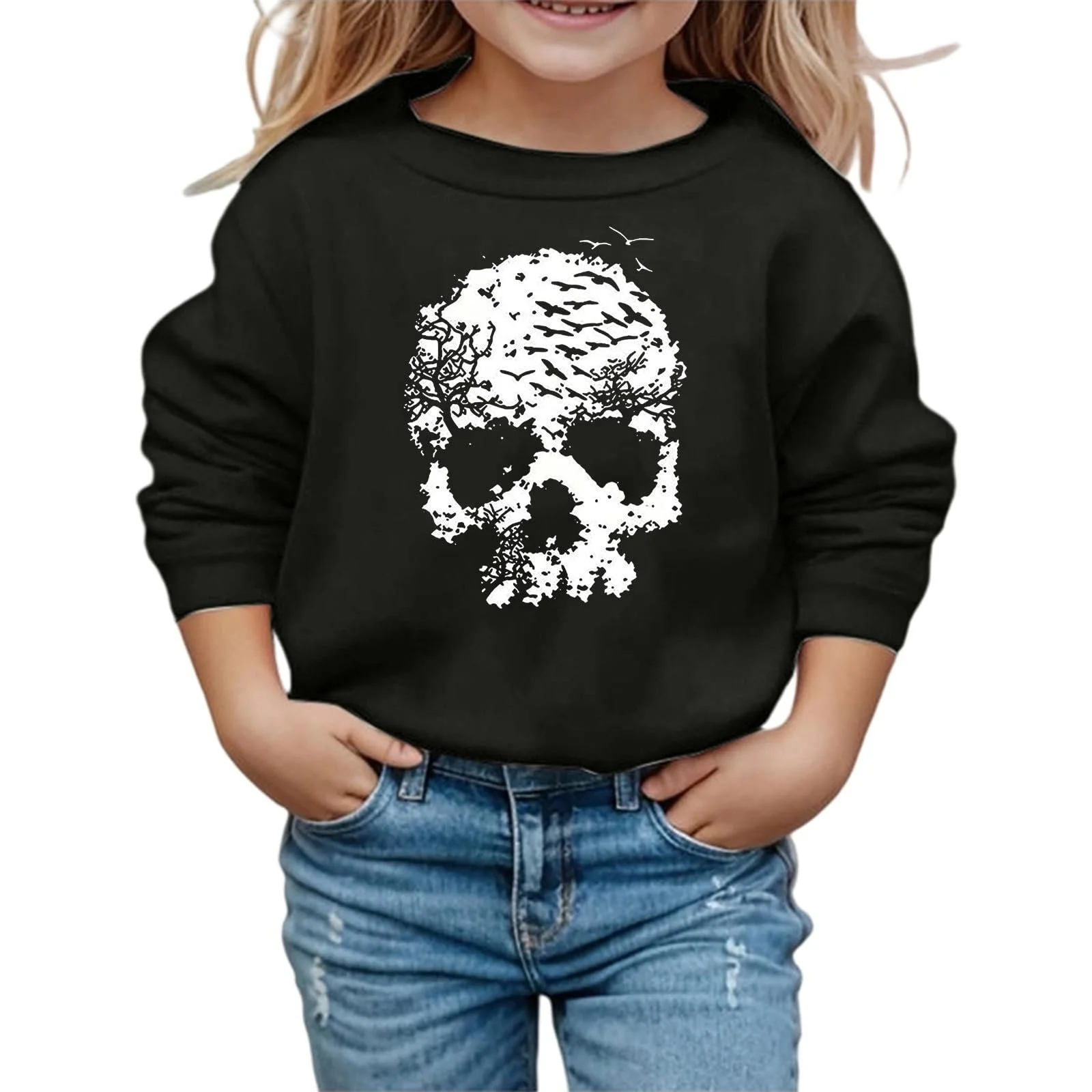 Пуловер та дівчаток, принт на Хелловін, фото №2