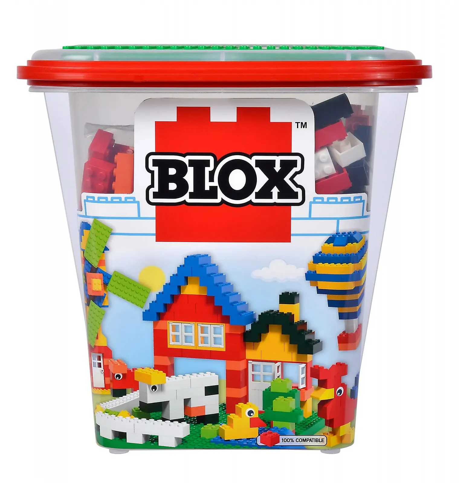 Конструктор Simba Blox 500 будівельних блоків у відрі, різні камені, 16 вікон, 4 дверей, фото №8 Конструктор Simba Blox 500 будівельних блоків у відрі, різні камені, 16 вікон, 4 дверей, фото №8