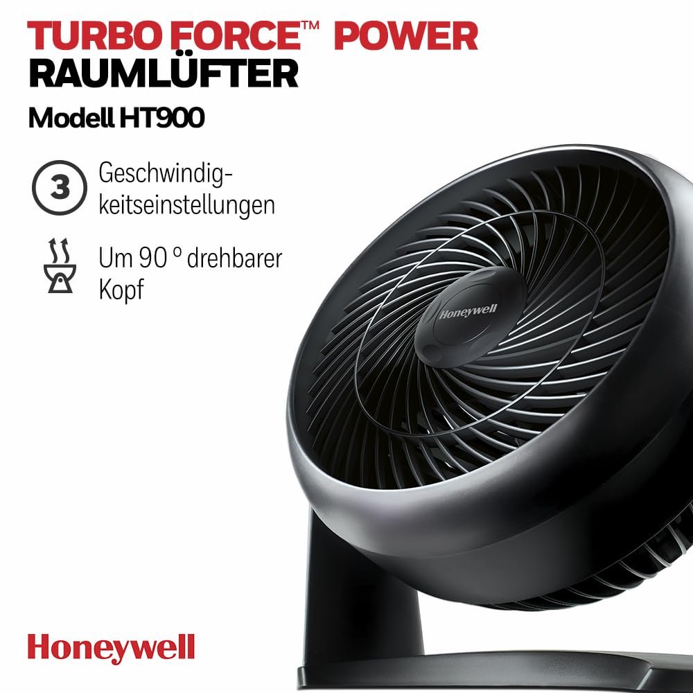 Вентилятор Honeywell Turbo HT-900E, черный, фото №2