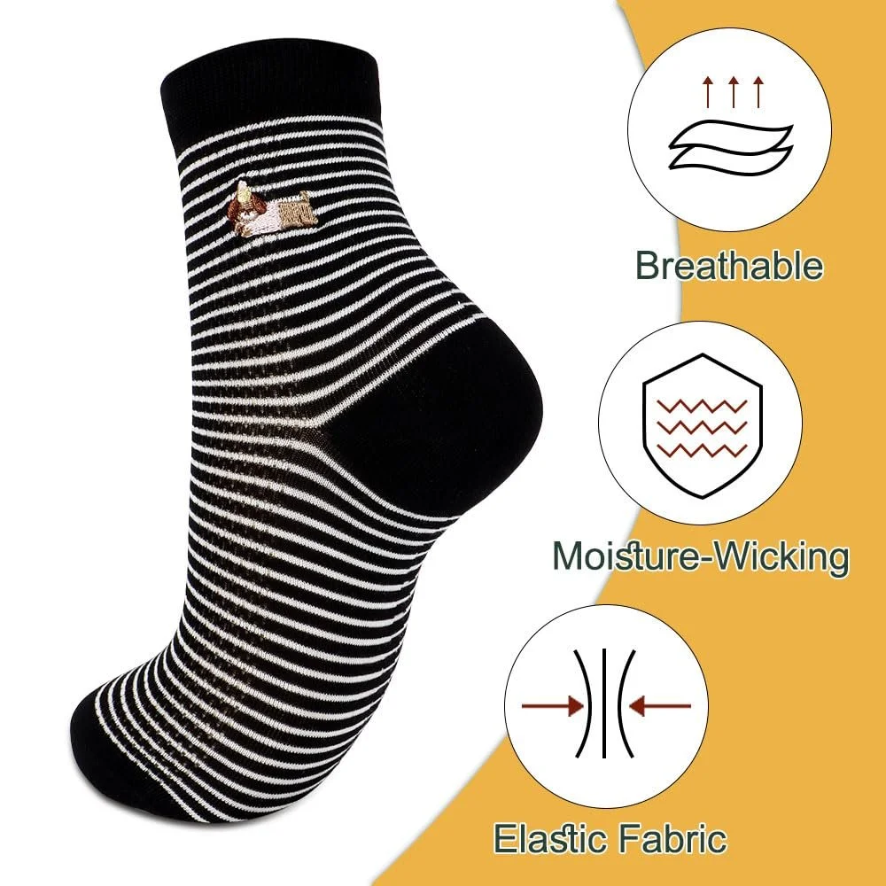 Шкарпетки Anicy, 3 пари, для дівчат, розмір 35-38, смугасті, фото №6