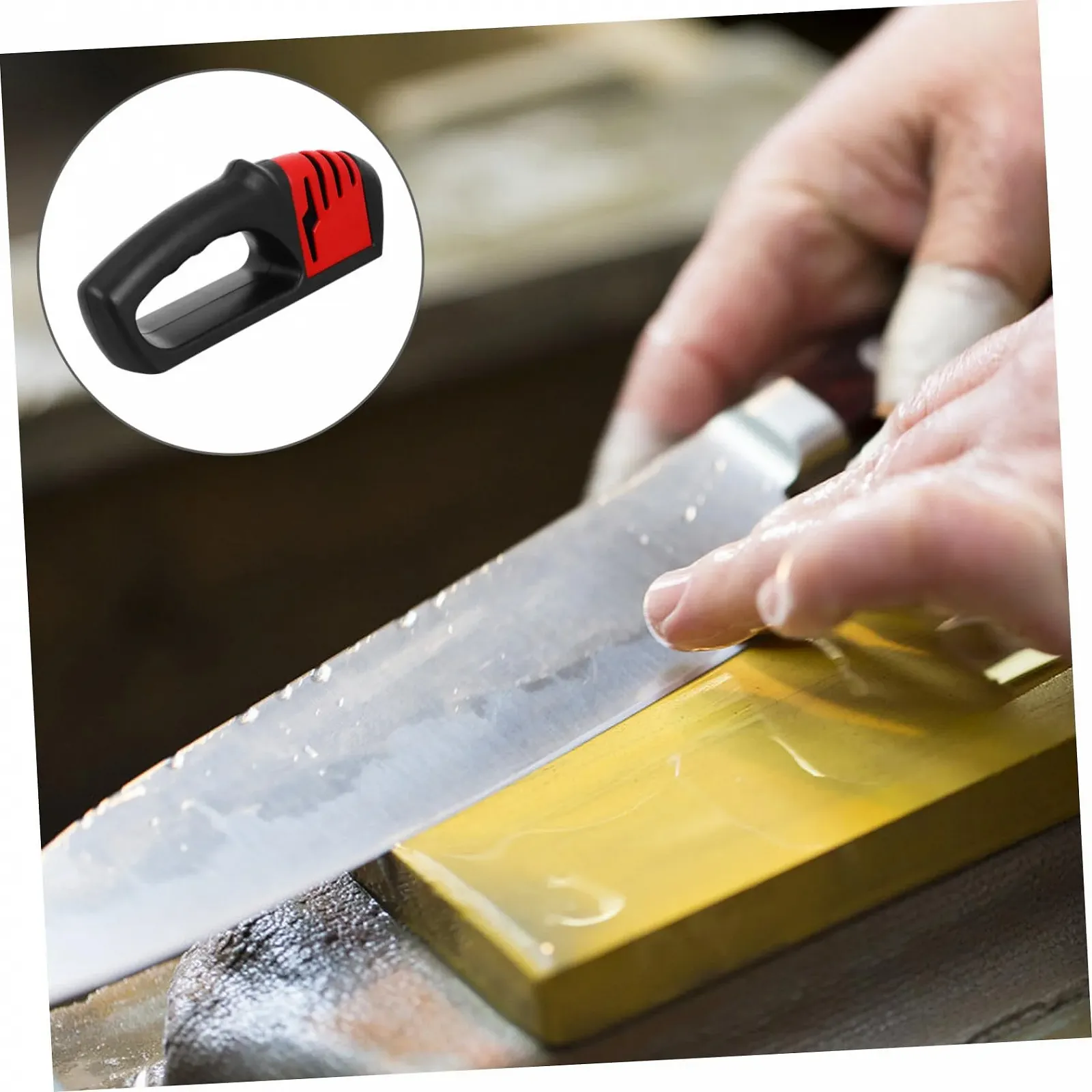 Точилка для ножей Mobestech Профессиональная Быстрая Эргономичная ручка Нескользящее основание, фото №4