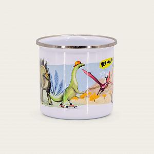 Дитяча кружка Емальована Will & Ruby Dinosaurs з малюнком динозаврів 370 мл synthetic.ua - Фото 1