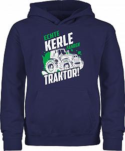 Детская толстовка Shirtracer Настоящие парни ездят на тракторе - белый - Фото 1