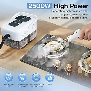 Пароочисник Aomdom ручний 2500 Вт 1200 мл 9 рівнів з 6 аксесуарами ціна на synthetic.ua - Фото 1 Пароочисник Aomdom ручний 2500 Вт 1200 мл 9 рівнів з 6 аксесуарами synthetic.ua - Фото 1