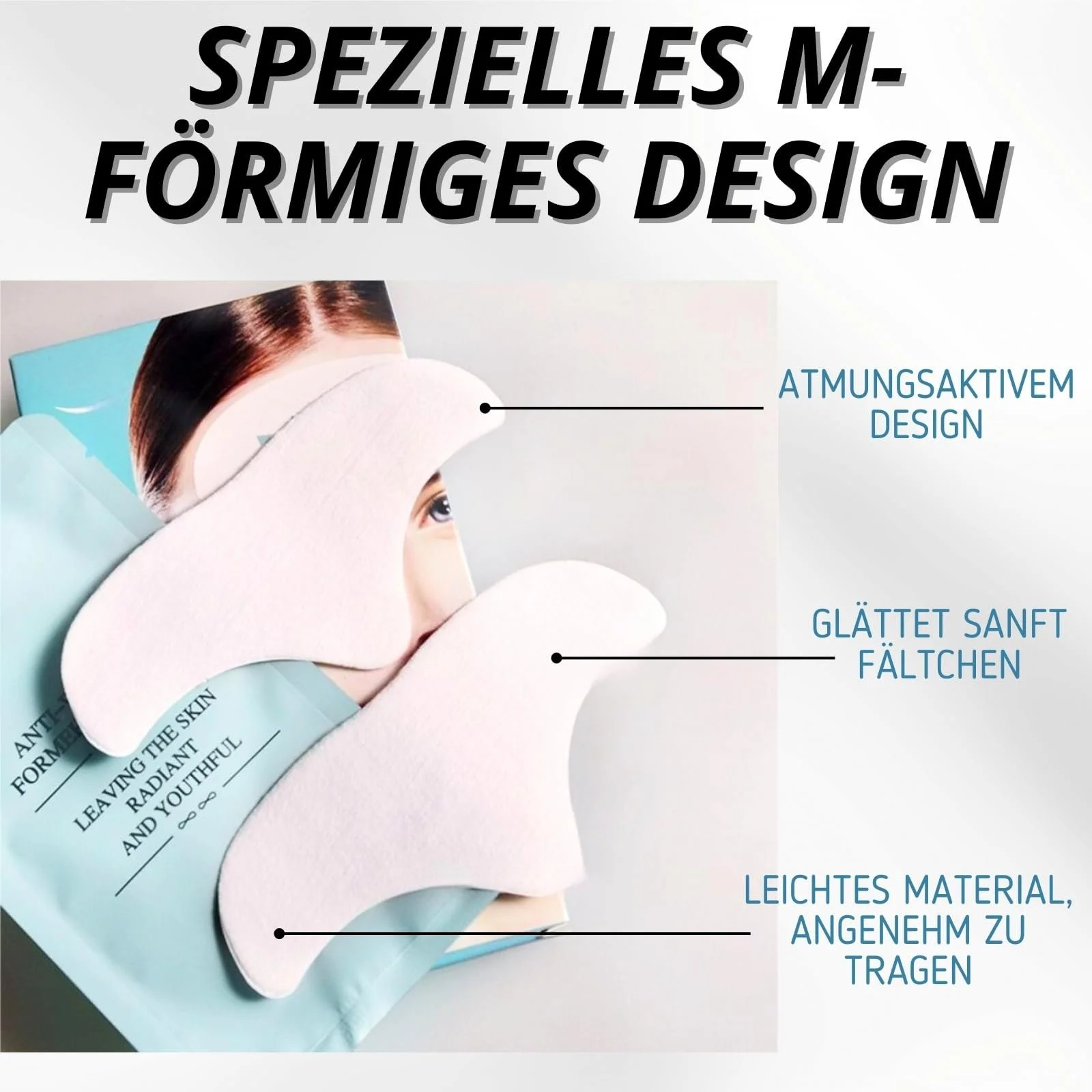 Пластирі від зморшок на лобі, 30 шт, Hydrogel Face Tape Lifting Face, колагенові антизморшкові пластирі, фото №7