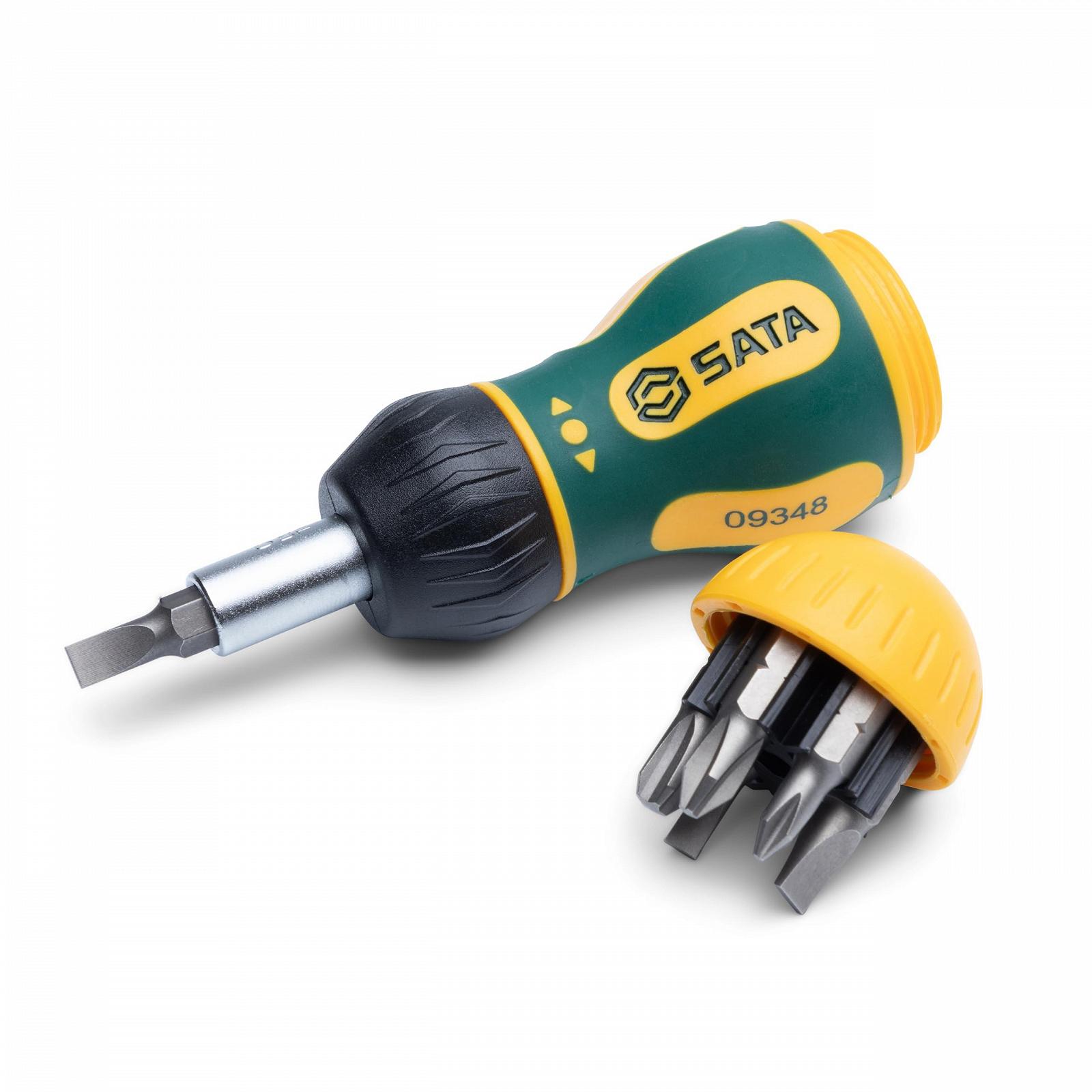 Отвертка с трещоткой и магазином для бит SATA ST09348 6 шт., фото №3 Отвертка с трещоткой и магазином для бит SATA ST09348 6 шт., фото №3