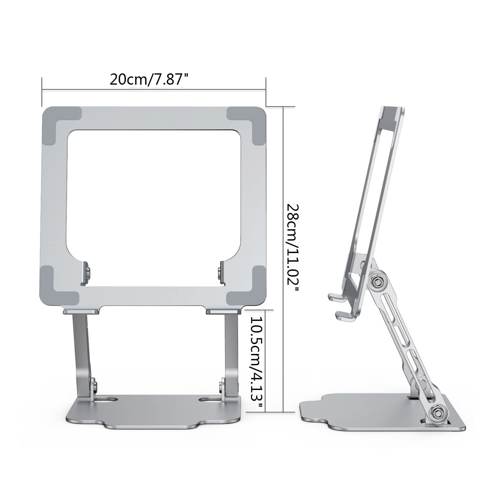 Регульована алюмінієва підставка для ноутбука Ергономічна Multi Schreibtisch Laptop Mit W". Вентиляційний отвір для 10-17 3 "ноутбука і більше Ергономічний регульований ноутбук, фото №3
