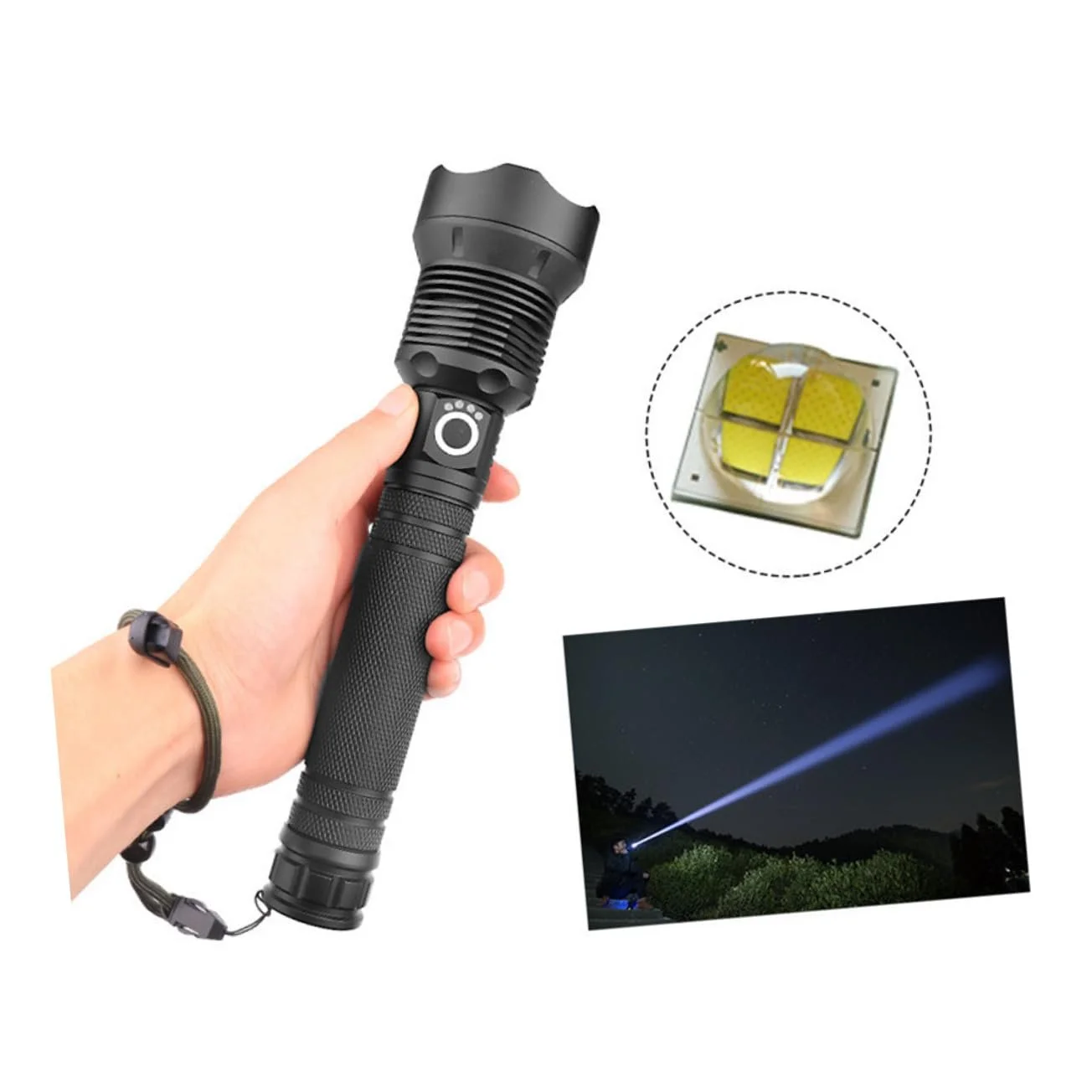 Ліхтар SOIMISS USB акумуляторний LED зовнішній аварійний алюмінієвий сплав Zoomable багатофункціональний висока продуктивність для кемпінгу пішого туризму риболовлі з електричним, фото №5