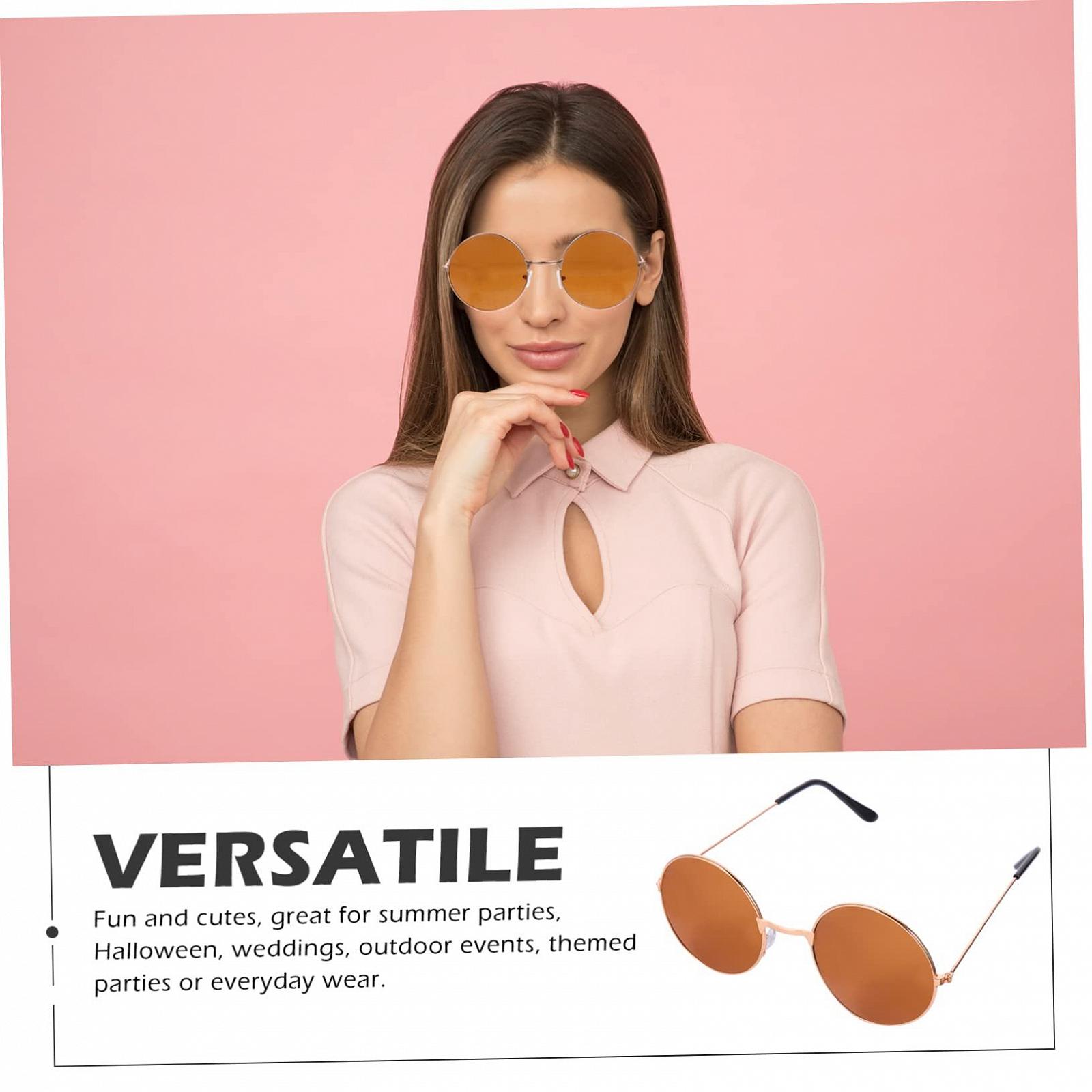 Сонцезахисні окуляри PACKOVE Круглі Модні Вінтажні 4 шт, фото №3