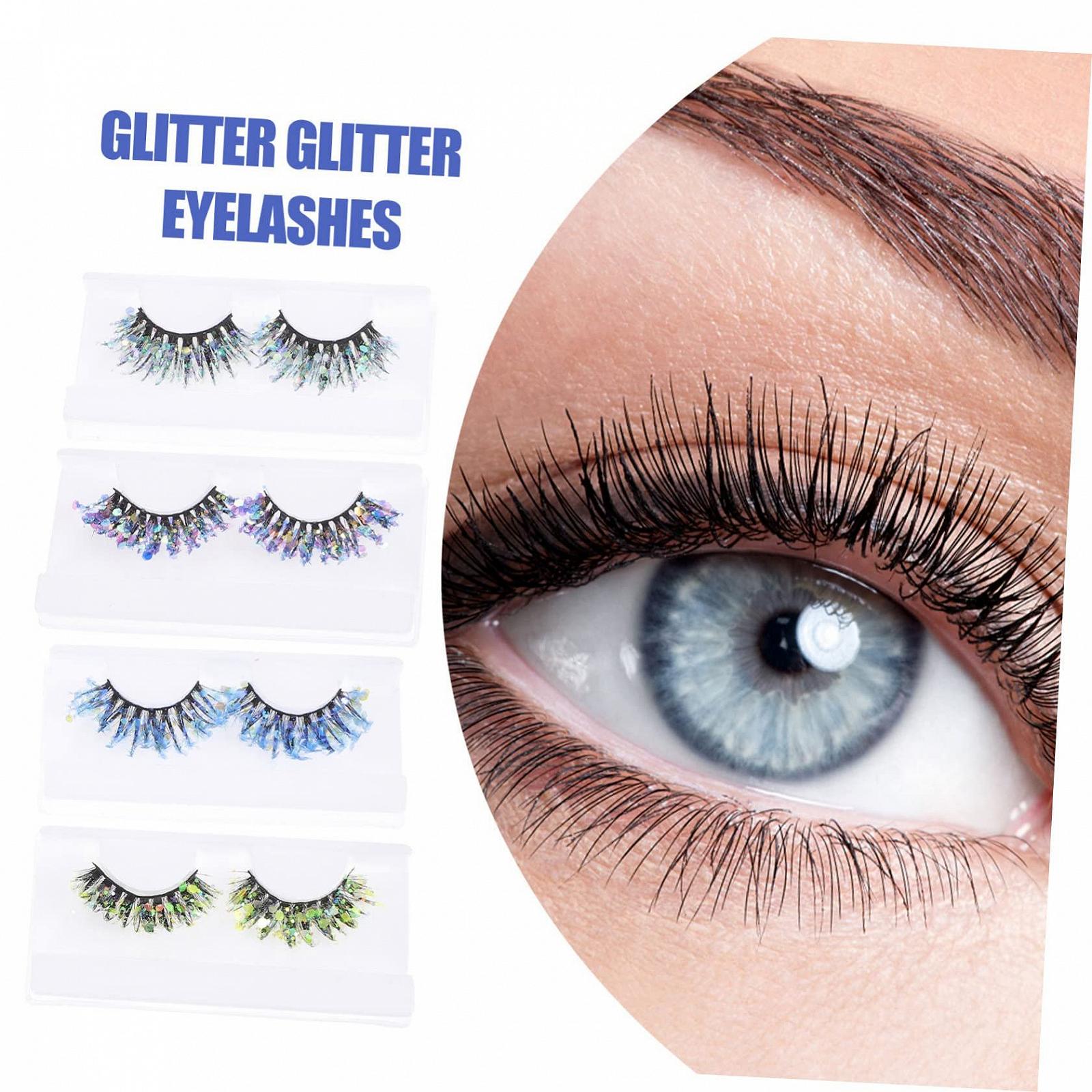 Набір Angoily 4 пари Пайєтки Вії Halloween Глітер 3D Штучні Натуральні Густі, фото №6 Набір Angoily 4 пари Пайєтки Вії Halloween Глітер 3D Штучні Натуральні Густі, фото №6