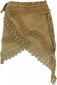 Спідниця-обгортка GURU SHOP Літня Natural Goa, з принтом, мереживом - Фото 1