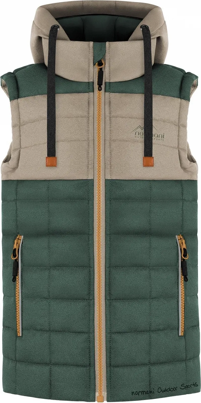 Детский зимний жилет normani стеганный с капюшоном., фото №1