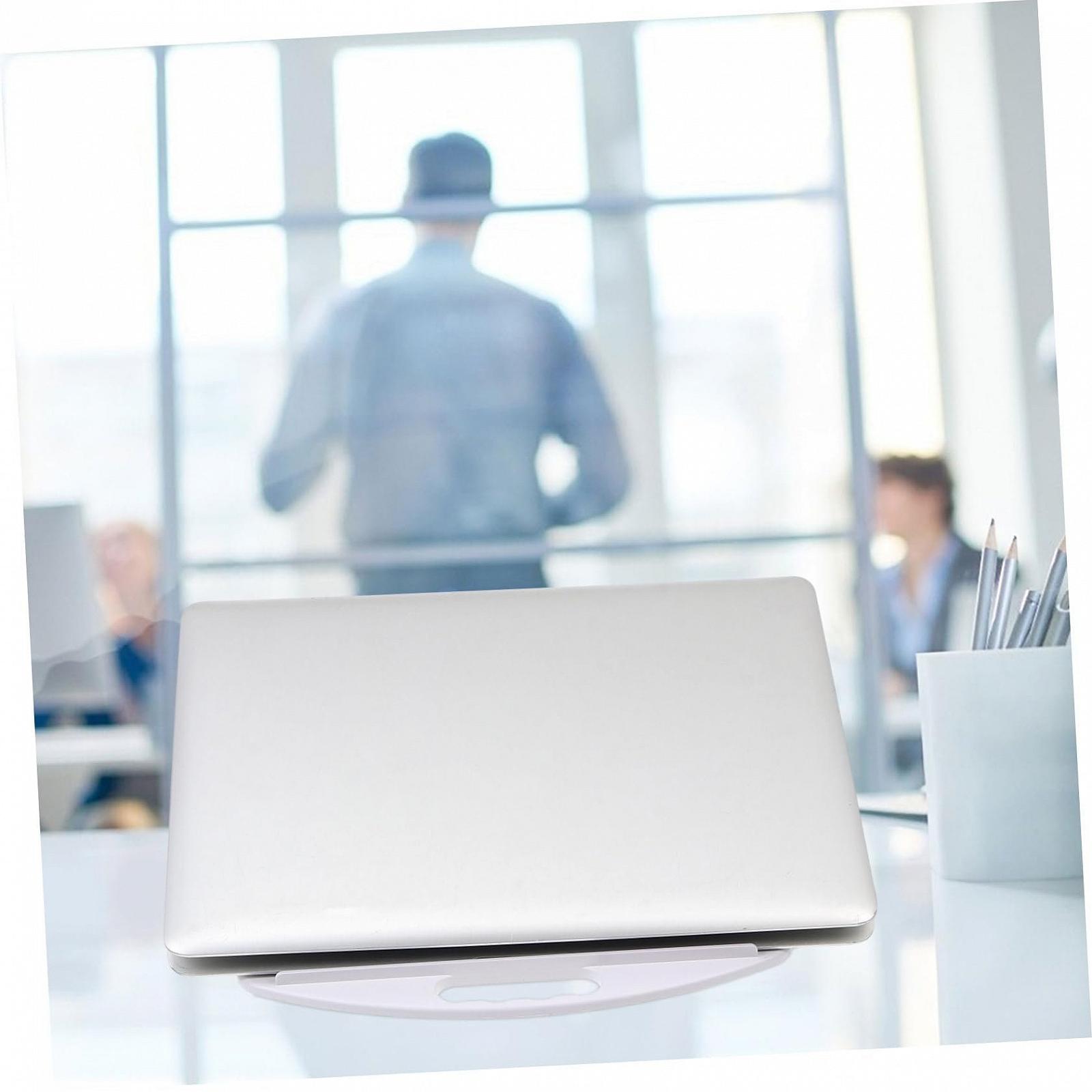 Підставка для ноутбука Ергономічна з поворотним пластиковим корпусом, покращеним охолодженням та стабільним розподілом навантаження, біла, фото №3