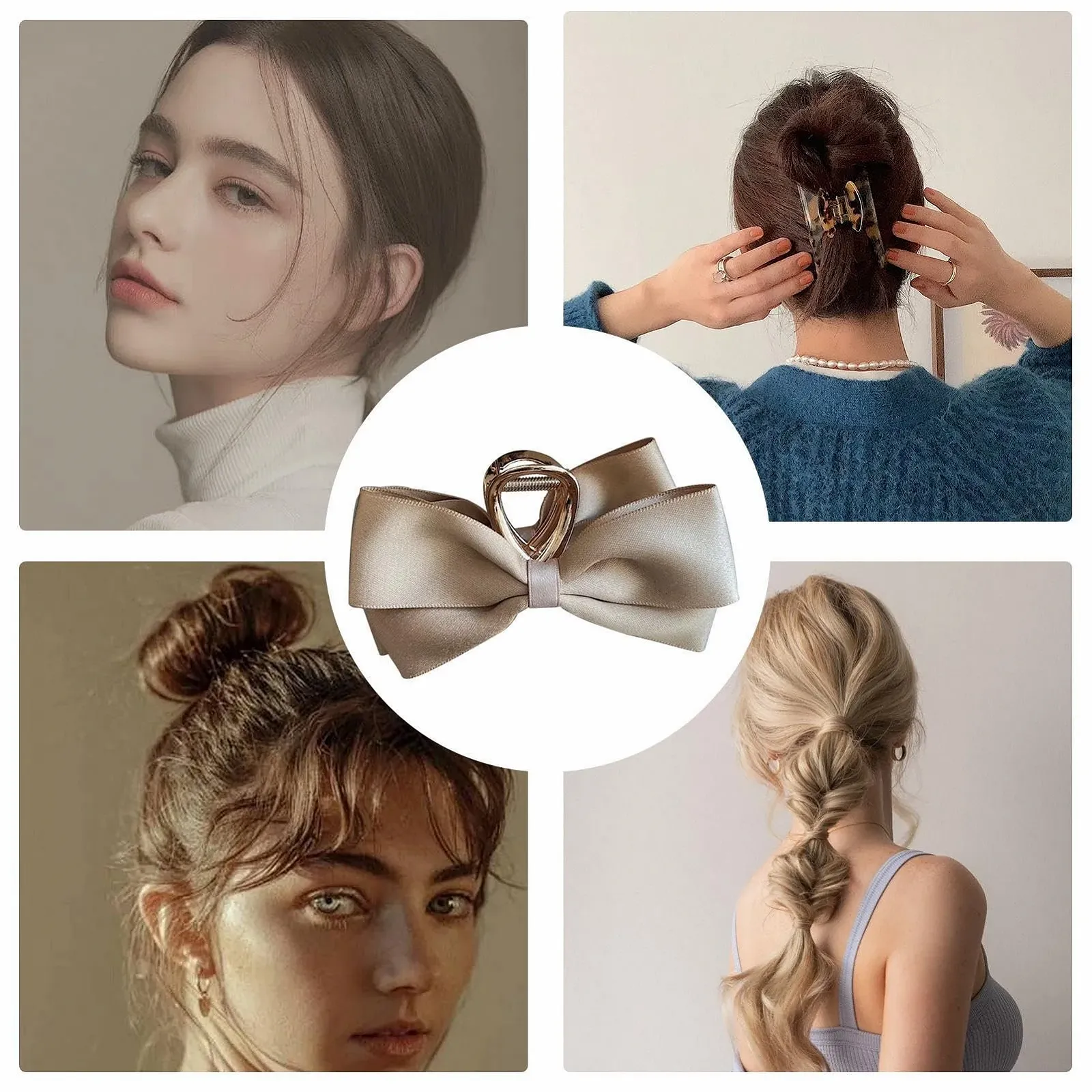 Заколка для волос с бантом, крабик для волос с бантом, атласная заколка для волос, нескользящая заколка для волос с большим бантом, аксессуар для костюма, фото №4 Заколка для волос с бантом, крабик для волос с бантом, атласная заколка для волос, нескользящая заколка для волос с большим бантом, аксессуар для костюма, фото №4