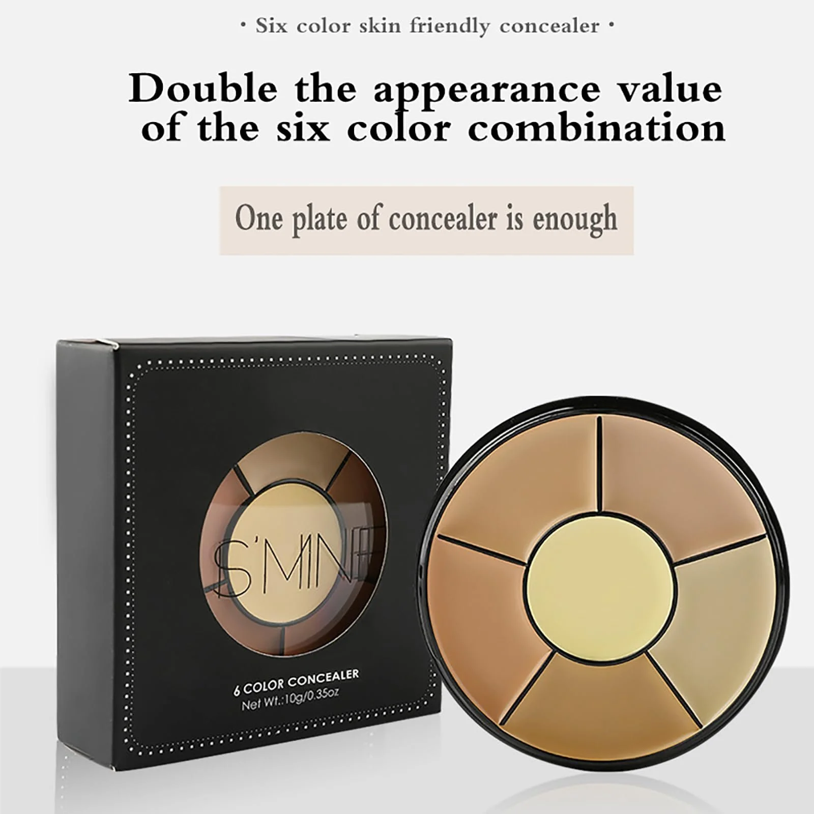 Палетка консилеров Holzsammlung 6 Colours для контурирования, водостойкая, с полным покрытием для индивидуального смешивания и коррекции, скрывает темные круги и недостатки кожи, 2 x 10 г, фото №2 Палетка консилеров Holzsammlung 6 Colours для контурирования, водостойкая, с полным покрытием для индивидуального смешивания и коррекции, скрывает темные круги и недостатки кожи, 2 x 10 г, фото №2