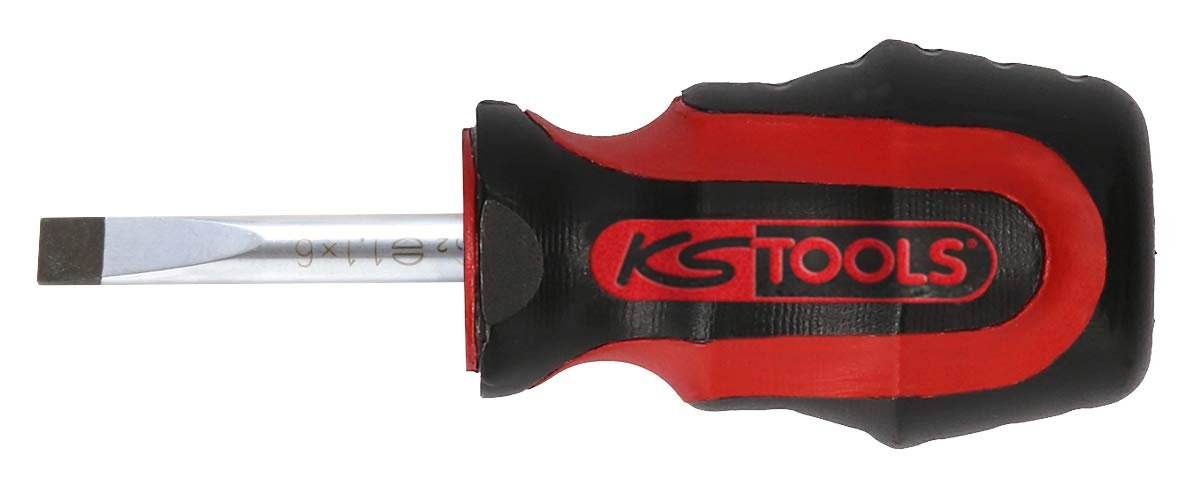 Отвертка шлицевая KS Tools Ergotorqueplus короткая 6.5 мм, фото №1 Отвертка шлицевая KS Tools Ergotorqueplus короткая 6.5 мм, фото №1