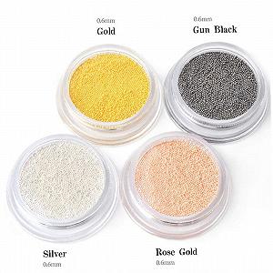 Украшения для ногтей Бисер из нержавеющей стали Мини Rose Gold Caviar DIY Инструмент для ногтей 0.6 мм synthetic.ua - Фото 1