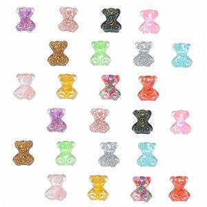 Прикраса для нігтів PLAFOPE, 100 шт, ведмедики з мультфільмів, смола, різнокольорові - Фото 1