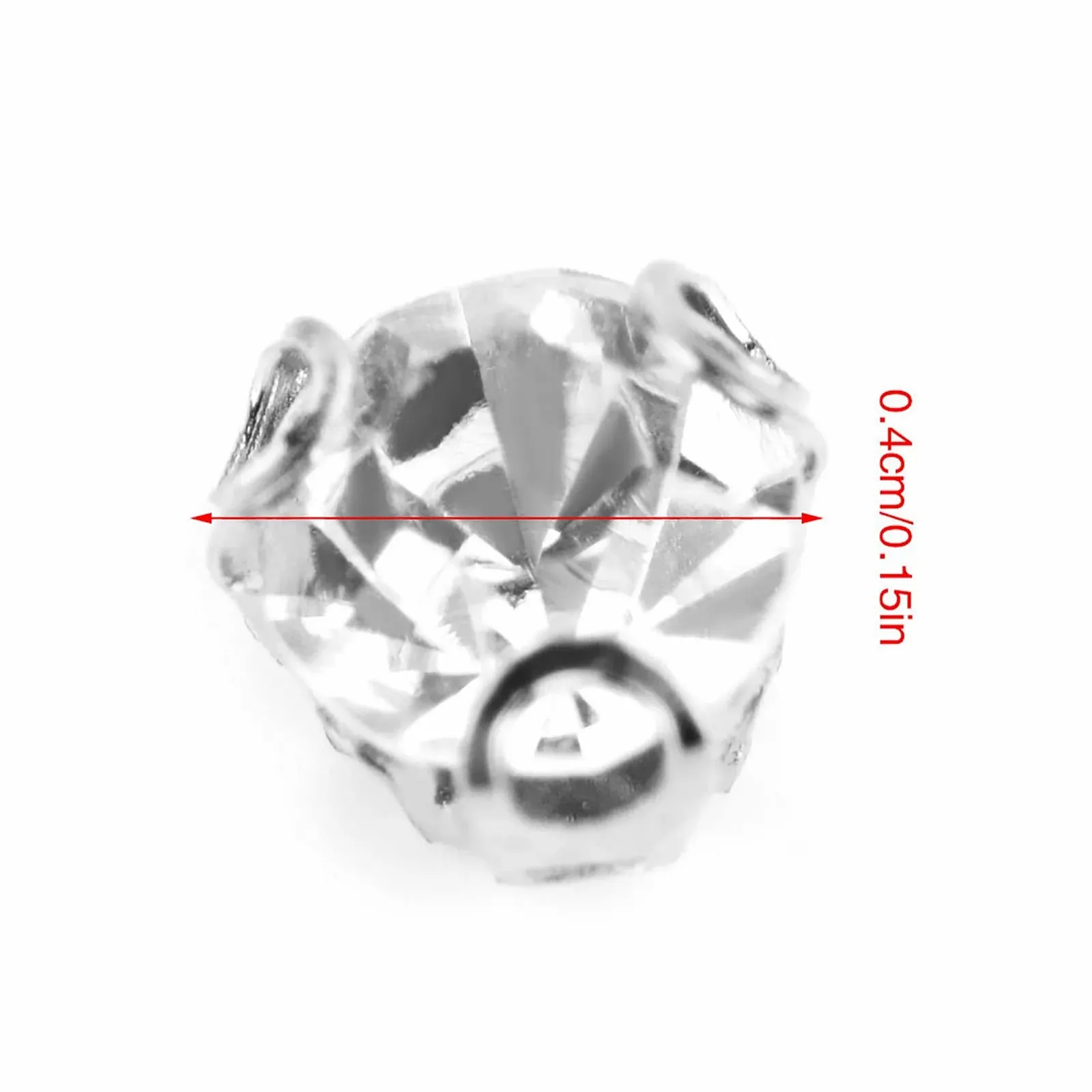 Стрази Пришивні Kristall-Strasssteine для DIY одягу, Легкі та Добре Просвердлені, білі, фото №2