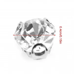 Стрази Пришивні Kristall-Strasssteine для DIY одягу, Легкі та Добре Просвердлені, білі synthetic.ua - Фото 1