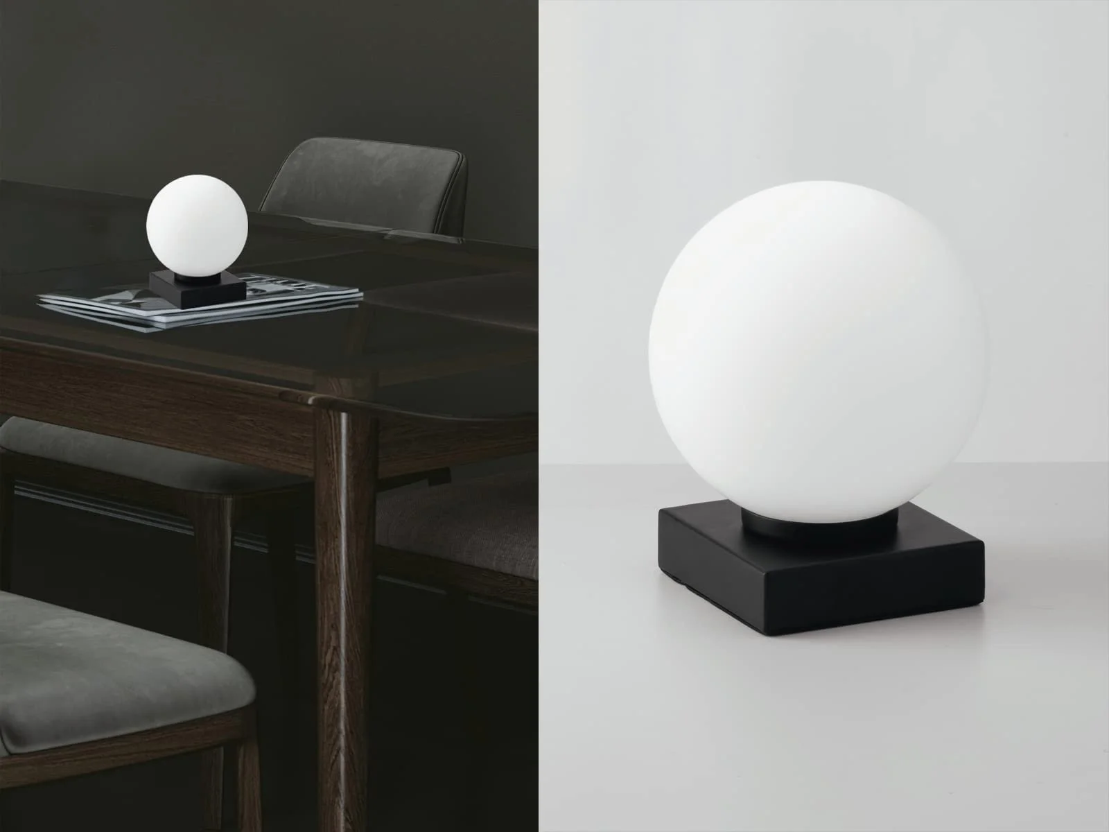 Настольная лампа ECO-Light 9110-L1 NERO E14 белый черный, фото №2