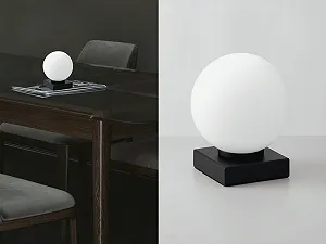 Настольная лампа ECO-Light 9110-L1 NERO E14 белый черный synthetic.ua - Фото 1