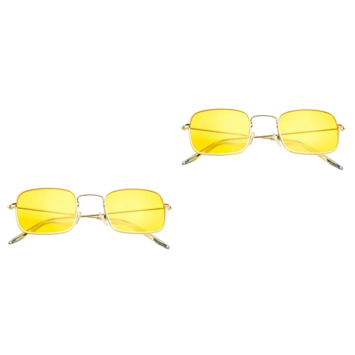 Сонцезахисні окуляри PACKOVE Квадратні Ретро Жовта оправа, фото №1