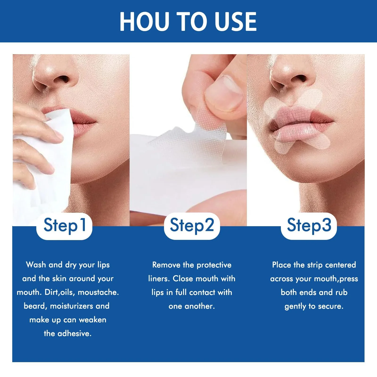 Пластирі для рота проти хропіння (X-подібні) 150 штук, фото №1