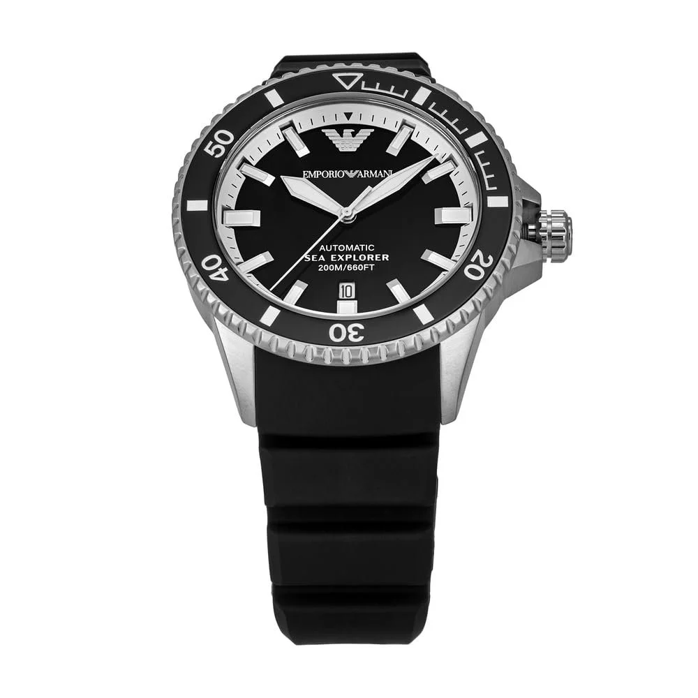 Часы Emporio Armani мужские, кварцевый механизм, корпус 42 мм, нержавеющая сталь, кожаный или силиконовый ремешок, фото №4 Часы Emporio Armani мужские, кварцевый механизм, корпус 42 мм, нержавеющая сталь, кожаный или силиконовый ремешок, фото №4