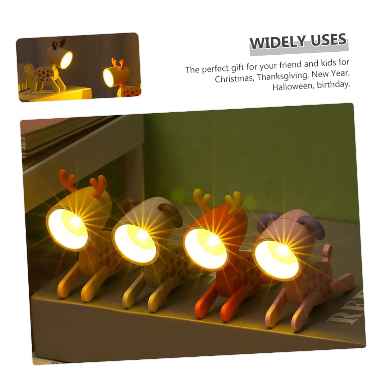 Светильник HEMOTON Night Light Cute Deer, фото №7 Светильник HEMOTON Night Light Cute Deer, фото №7