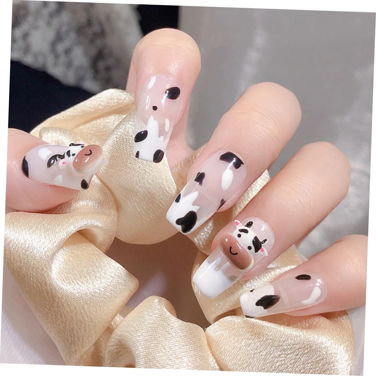 Прикраса для нігтів Beavorty з коров'ячим принтом, 50 шт, фото №7