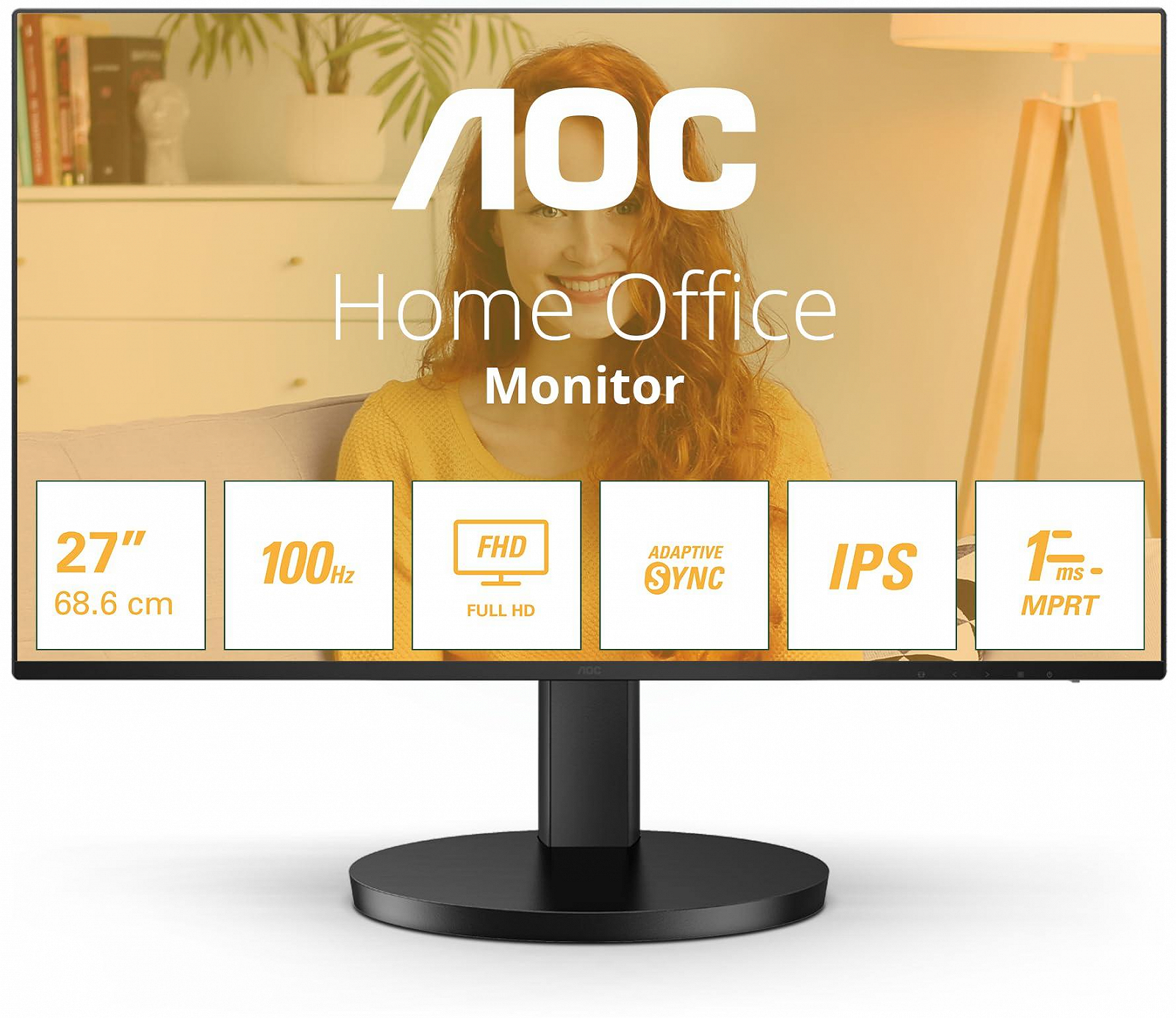Монітор 27" AOC 27B3HA2 Full HD IPS 100 Гц, фото №1