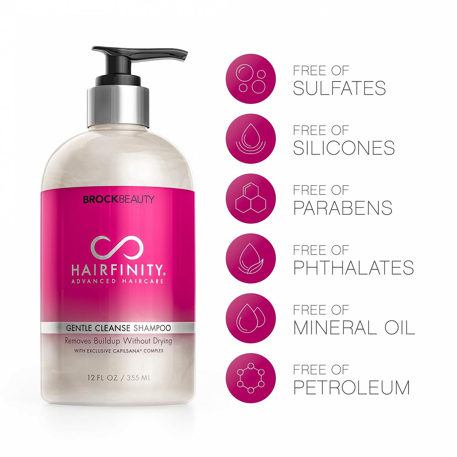 Шампунь Brockbeauty New Hairfinity Gentle Cleanse 355 мл, фото №5