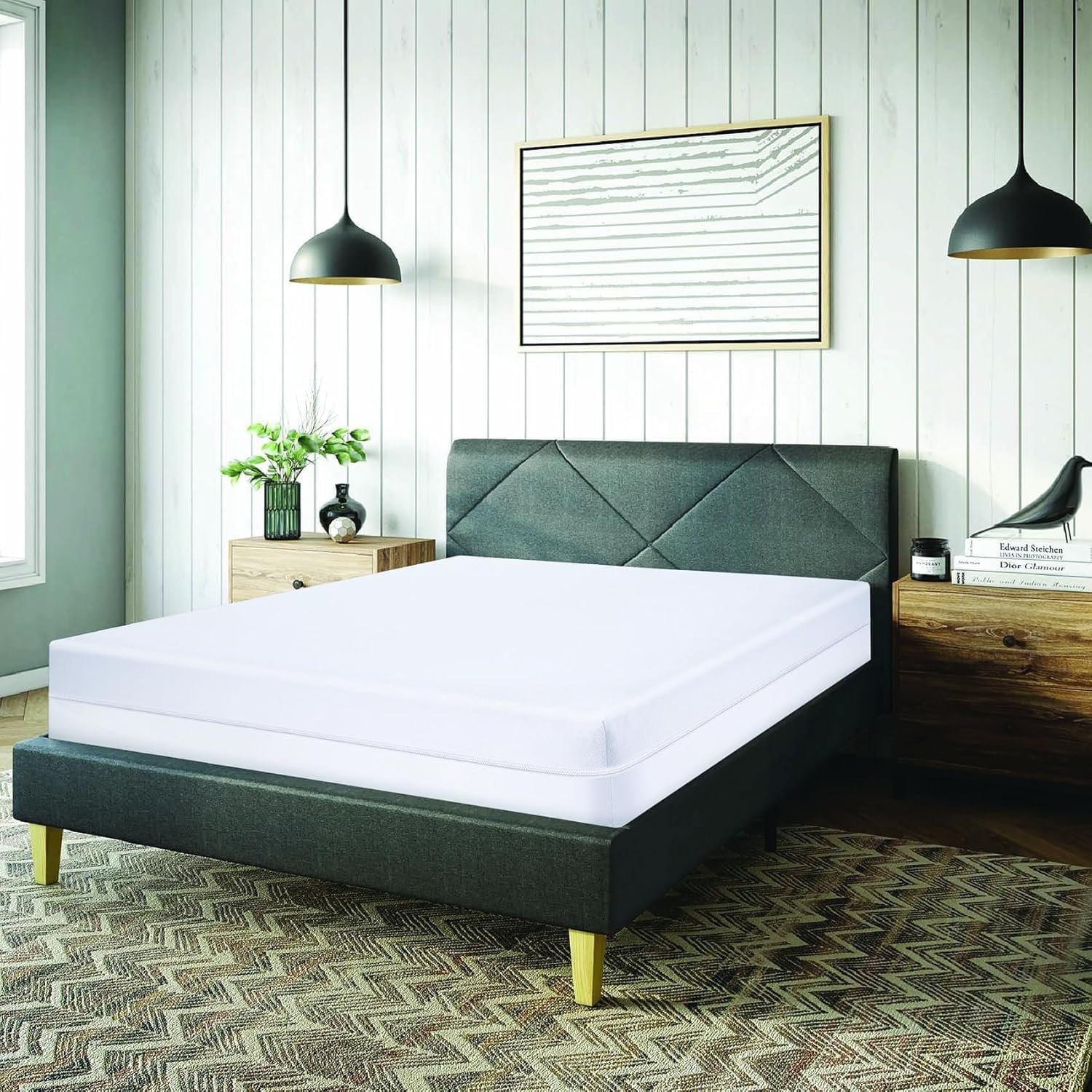 Водонепроницаемый наматрасник на молнии, защита от клопов, для глубокого матраса, на полной молнии, фото №3