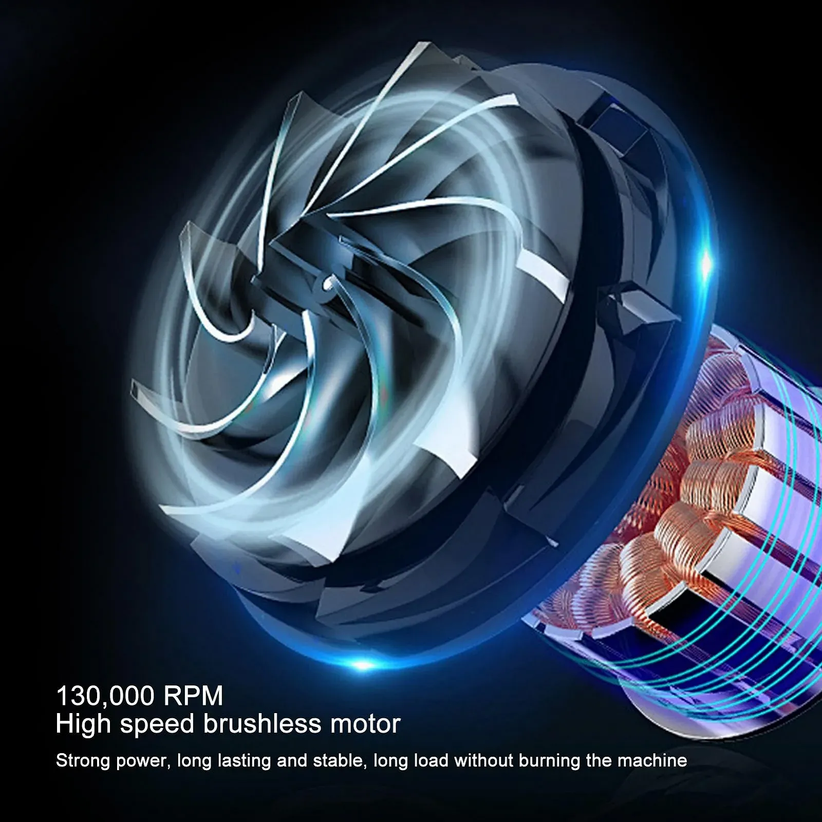 Електричний очищувач повітря 130000 RPM Type C Black, фото №2