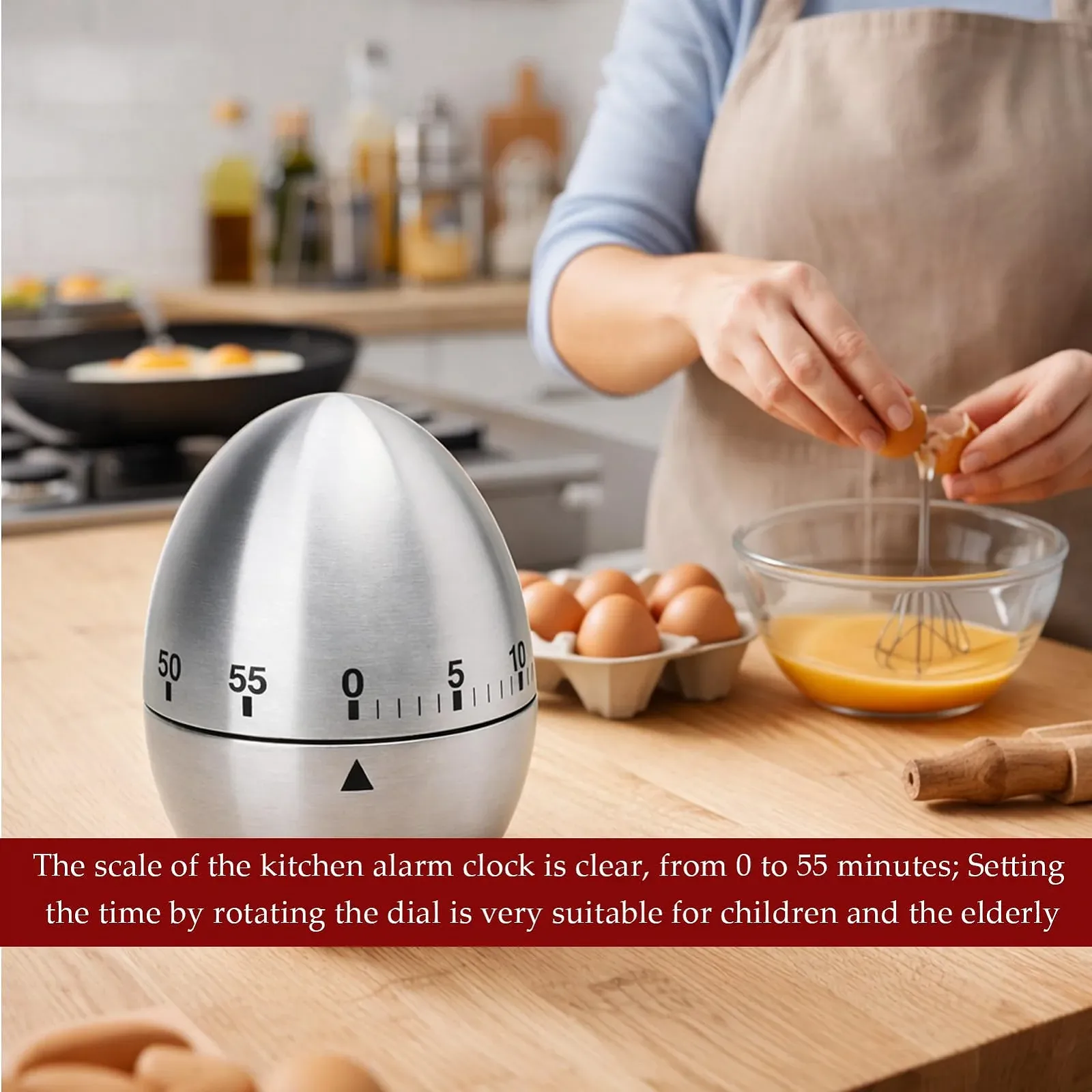Таймер для яиц 1 x Stainless Steel механический, Silver, фото №7