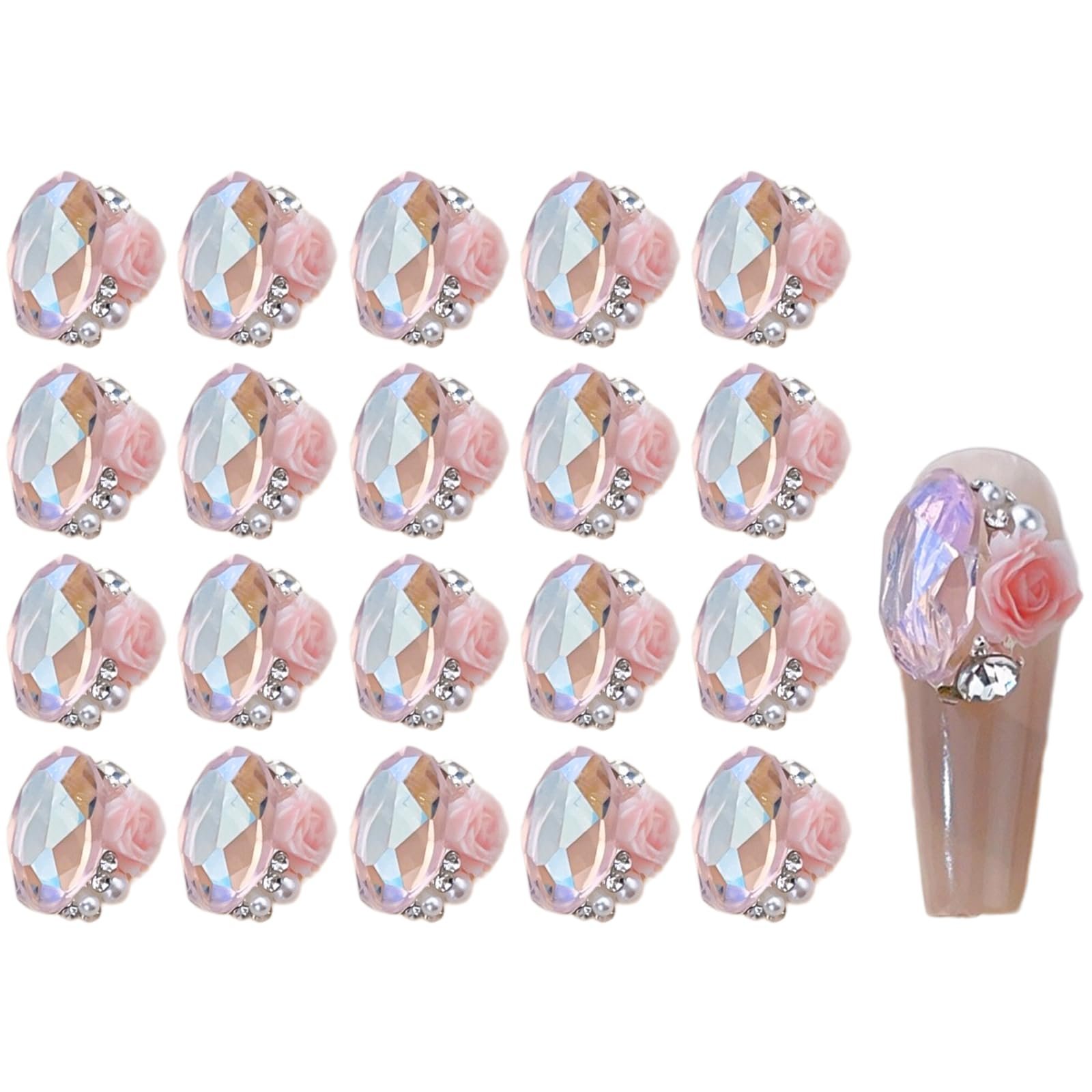 Стрази Квіткові Прямокутні Різнокольорові 4 шт, фото №1