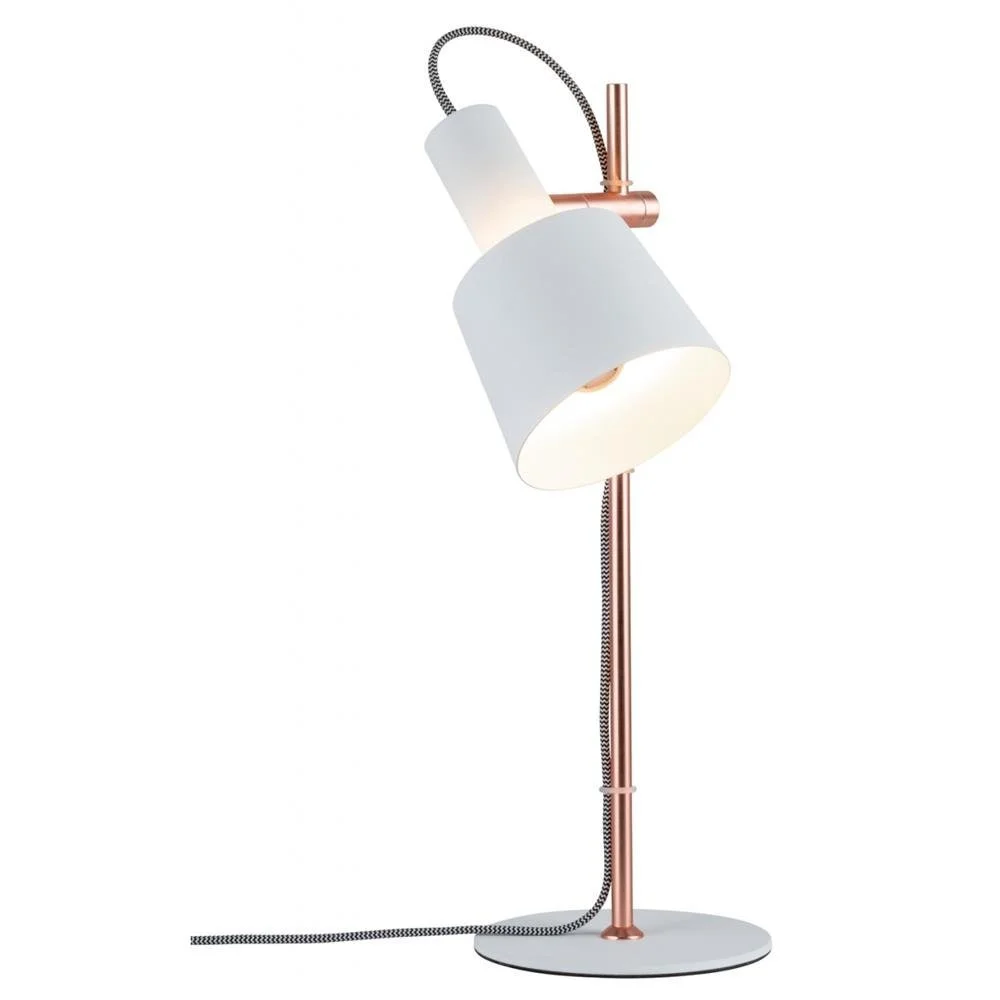 Настольная лампа Paulmann 796.58 E14 20 Вт Металл Медная/Белая, фото №1