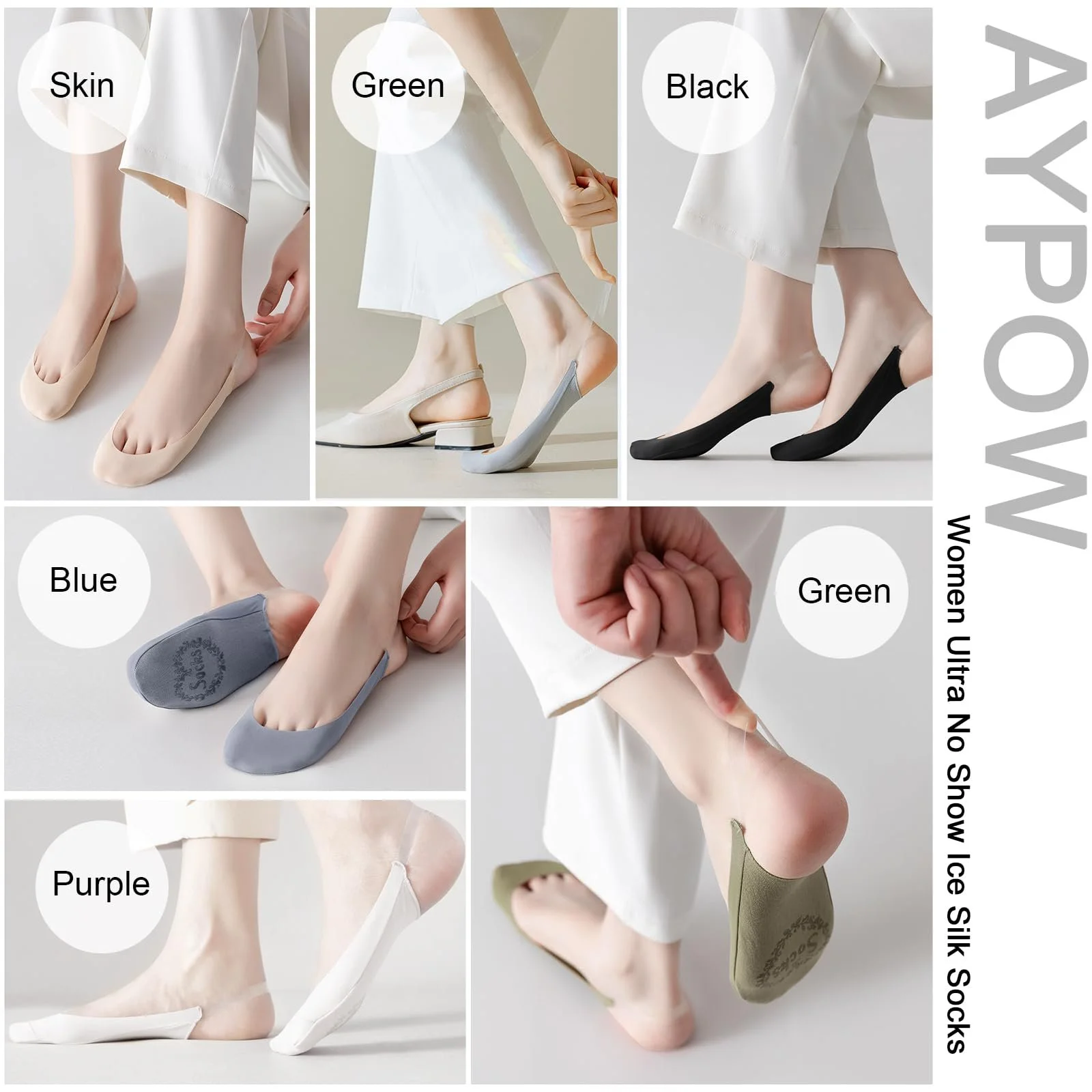 Шкарпетки Підслідники Жіночі для Сандалів та Високих Підборів 35-40 (6 пар), фото №6