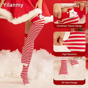 Гольфи Yilanmy Різдвяні вище коліна, 2 пари, жіночі synthetic.ua - Фото 1