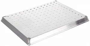 Деко для випічки Pentole Agnelli Pastry & Pizza перфороване прямокутне алюмінієве 40 x 30 x 3 см Сріблясте synthetic.ua - Фото 1