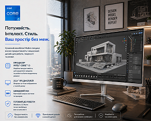 Моноблок 23.8" Medion (Lenovo Group) Akoya E23403 | Intel Core i3-1005G1 | IPS (1920x1080) FullHD | RAM 8 ГБ | SSD 512 ГБ | Intel Graphics | Wi-Fi 5 | Bluetooth 5.0 | Тонкий корпус | Win11 (5189) - Фото 1