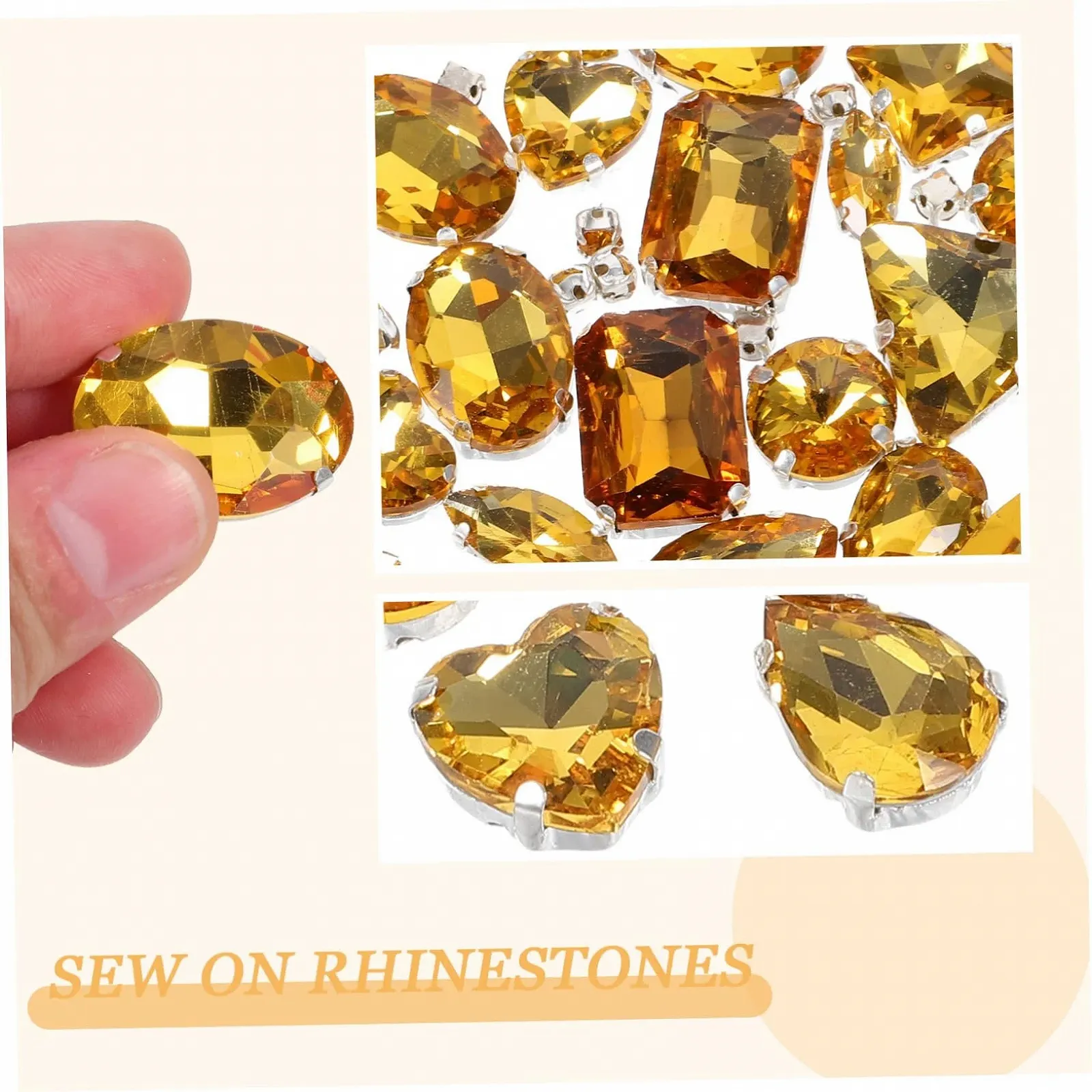 Стразы нерегулярные Lurrose для пришивания на одежду и свадебные украшения, фото №9