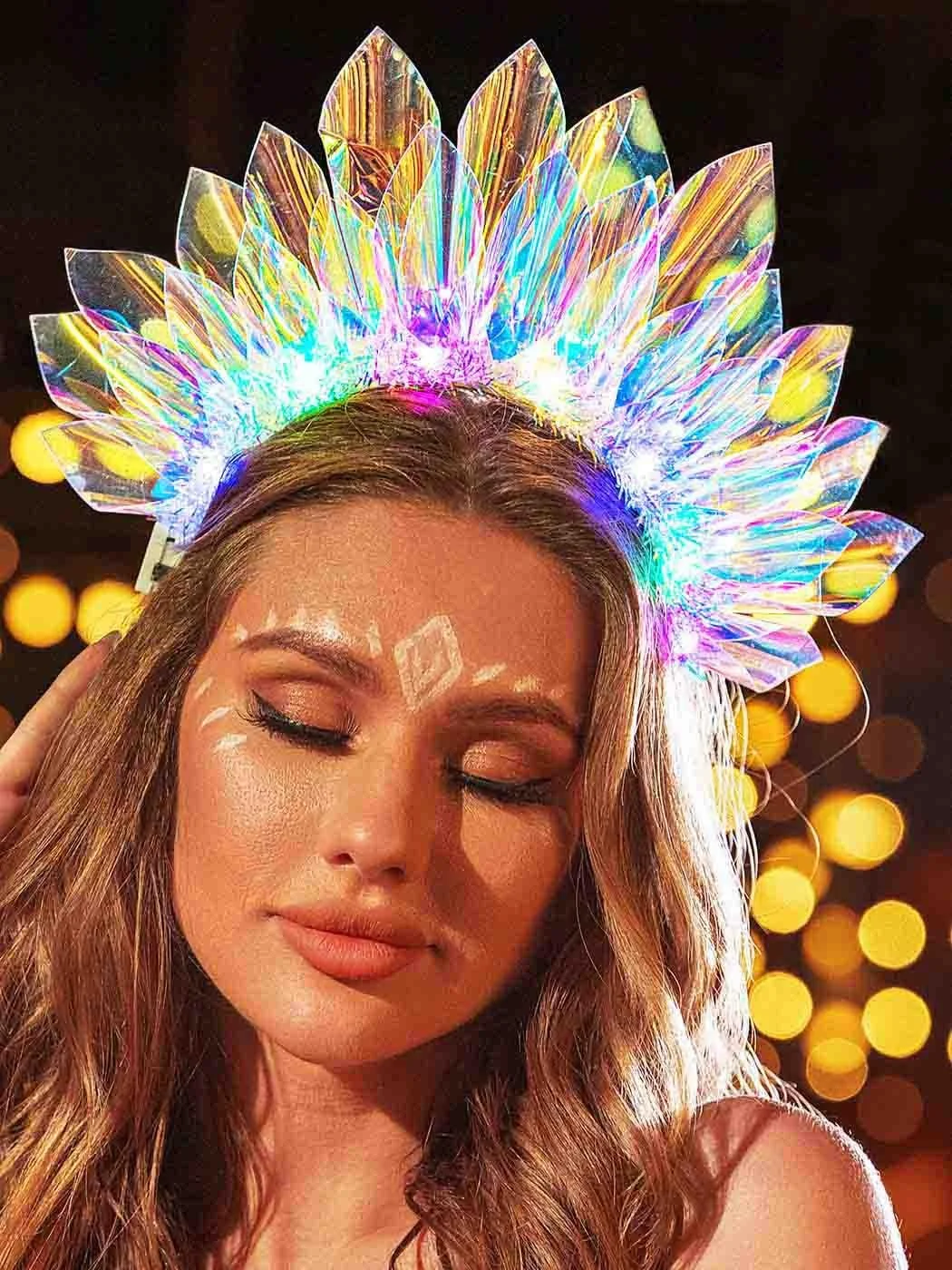 Світлодіодний обруч-корона для волосся, фото №3